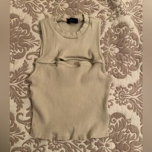 Beige crop top